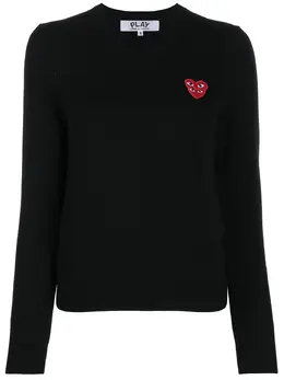Comme Des Garçons Play: Топ  Heart с v-образным вырезом