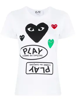 Comme Des Garçons Play: Футболка  Heart с принтом