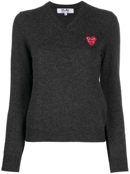 Comme Des Garçons Play: Топ  Heart с v-образным вырезом