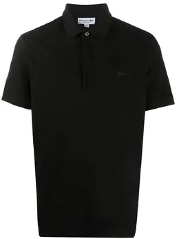 Lacoste: Чёрное поло 