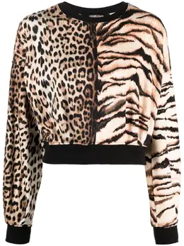 Roberto Cavalli: Блуза с животным принтом 
