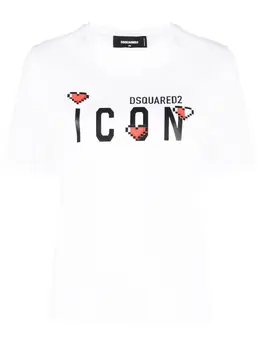 Dsquared2: Футболка  Icon с принтом