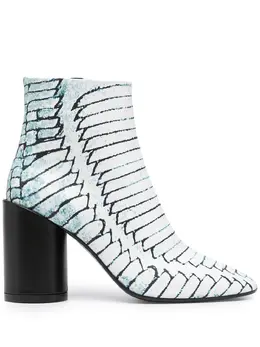 MM6 Maison Margiela: Белые ботинки 