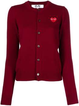 Comme Des Garçons Play: Красный кардиган  Heart