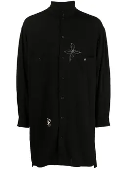 Yohji Yamamoto: Рубашка с цветочным принтом 