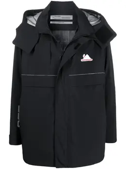 Off-White: Плащ с капюшоном 