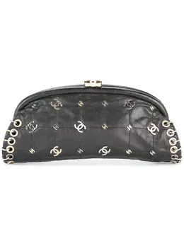 CHANEL Pre-Owned: Чёрный клатч 