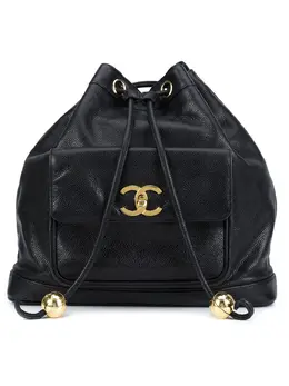CHANEL Pre-Owned: Чёрный рюкзак 