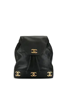 CHANEL Pre-Owned: Чёрный рюкзак 
