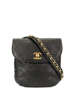 CHANEL Pre-Owned: Чёрная поясная сумка 