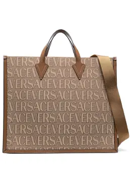 Versace: Коричневая сумка-шоппер 