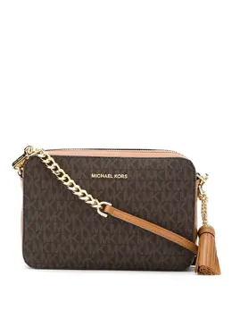 Michael Michael Kors: Коричневая сумка через плечо  Jet Set