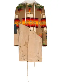 Greg Lauren: Пальто с капюшоном 