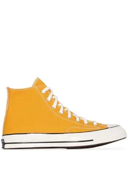 Converse: Жёлтые кроссовки  Chuck 70 Hi