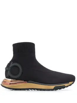Salvatore Ferragamo: Чёрные кроссовки  Gardena