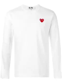 Comme Des Garçons Play: Футболка  Heart с длинным рукавом