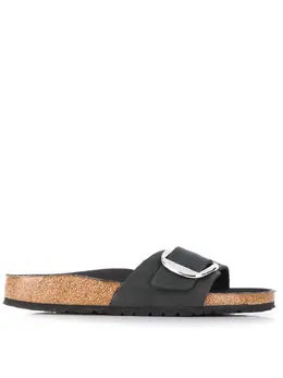 Birkenstock: Чёрные сандалии  Madrid Oiled