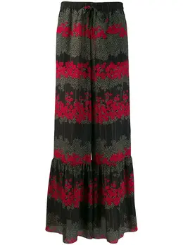RED Valentino: Брюки с растительным принтом 