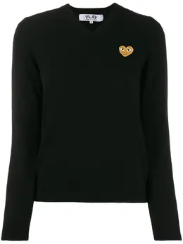 Comme Des Garçons Play: Свитер  Heart с v-образным вырезом