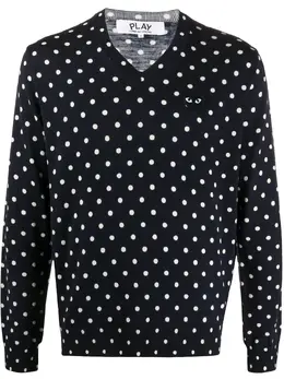 Comme Des Garçons Play: Свитер в горошек 
