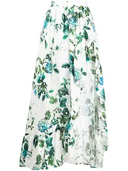 Blumarine: Юбка с растительным принтом 
