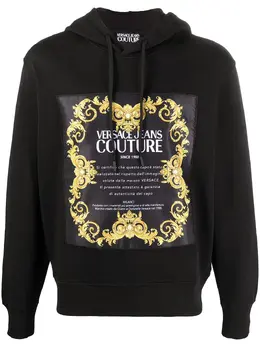 Versace Jeans Couture: Чёрная толстовка 