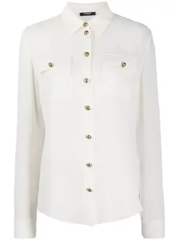 Balmain: Шёлковая рубашка 