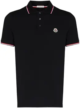 Moncler: Синее поло 