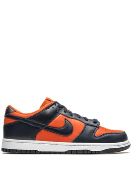 Nike: Чёрные кроссовки  Dunk Low Retro