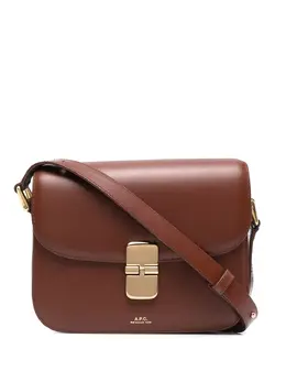 A.P.C.: Коричневая сумка  Grace