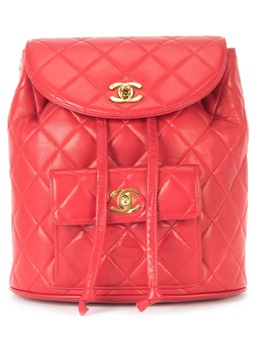 CHANEL Pre-Owned: Красный рюкзак 