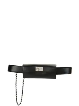 CHANEL Pre-Owned: Чёрная поясная сумка 