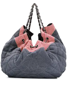 Chanel Pre-Owned: Голубая сумка-шоппер 