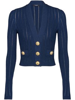 Balmain: Кардиган с v-образным вырезом 