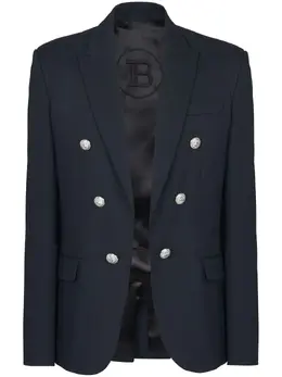Balmain: Пиджаки из шерсти 