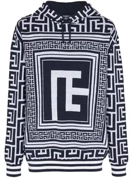 Balmain: Длинная толстовка  Maxi Monogram