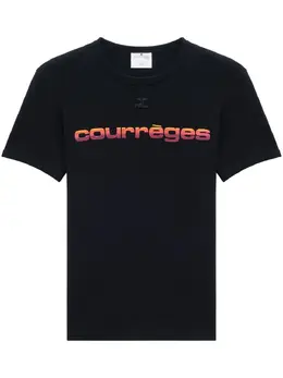 Courrèges: Футболка с принтом 
