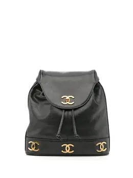 Chanel Pre-Owned: Чёрный рюкзак 