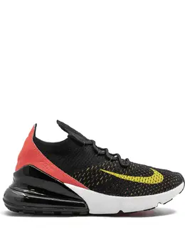 Nike: Чёрные кроссовки  Air Max 270 Flyknit