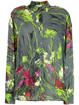 Blumarine: Рубашка с растительным принтом 