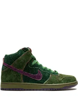 Nike: Зелёные кроссовки  SB Dunk High Premium