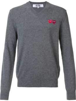 Comme Des Garçons Play: Свитер  Double Heart из шерсти