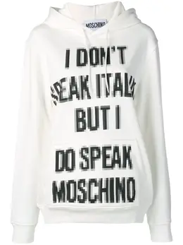Moschino: Белая толстовка 