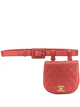 Chanel Pre-Owned: Красная поясная сумка 