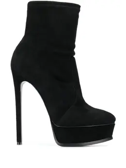 Casadei: Чёрные ботинки 