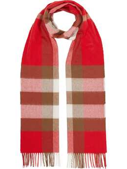 Burberry: Красный шарф 