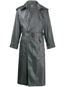 Issey Miyake Pre-Owned: Двубортный плащ 