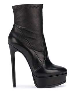 Casadei: Чёрные ботинки 