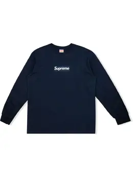 Supreme: Футболка  Box Logo с длинным рукавом