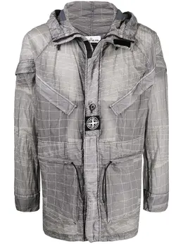 Stone Island: Куртка с абстрактным принтом 
